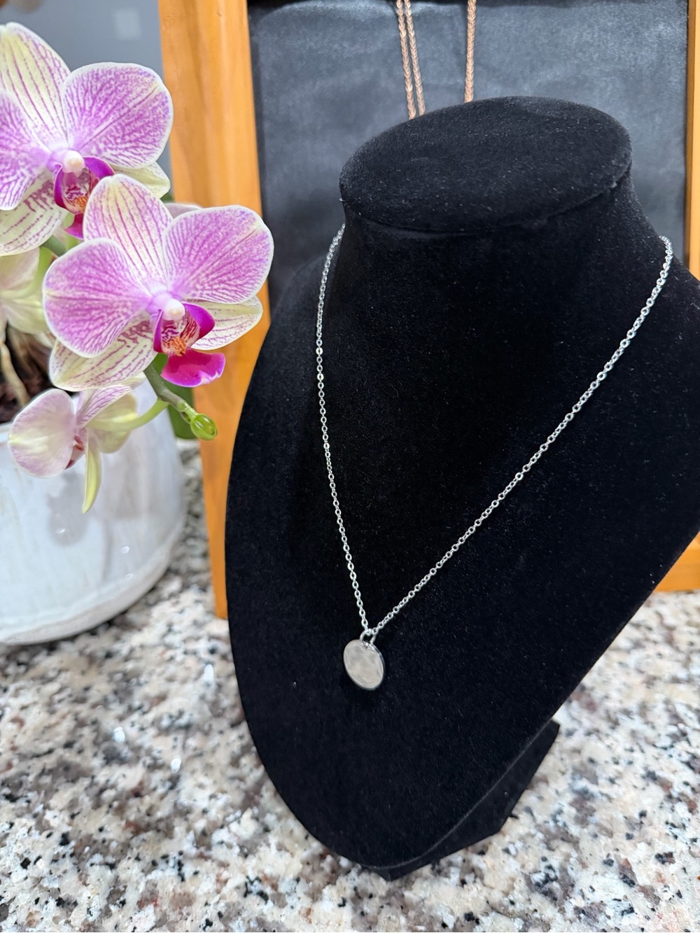 Plunder Silver Round Disc Pendant Necklace - Women Jewelry